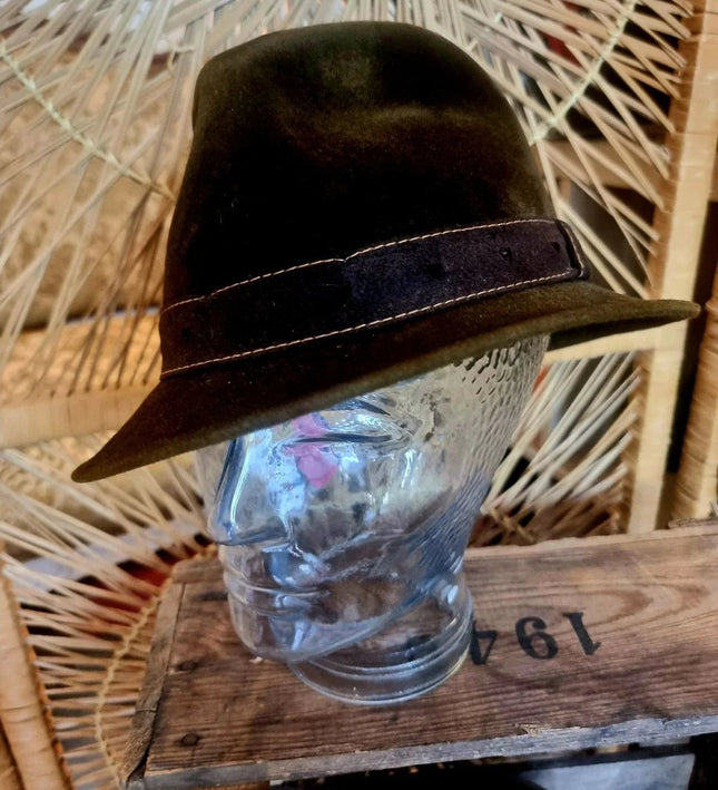 Vintage 60s Fedora Trilby Hat - Yatva