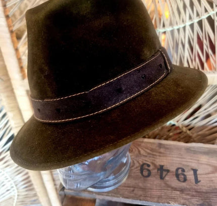 Vintage 60s Fedora Trilby Hat - Yatva