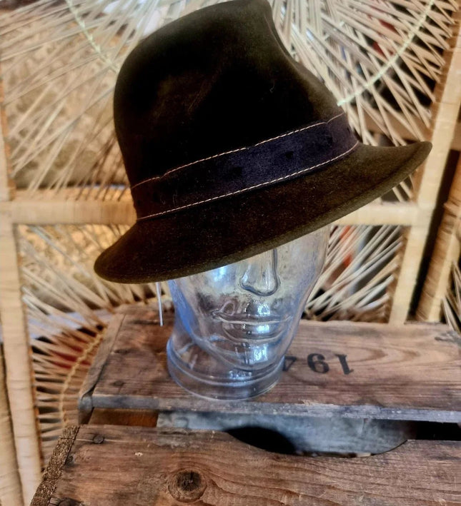 Vintage 60s Fedora Trilby Hat - Yatva