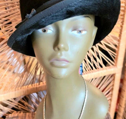 Vintage 60s Fisher Brimmed Fedora Hat - Yatva