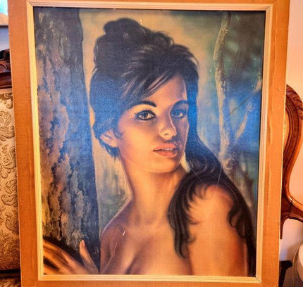 Vintage 60's J.H Lynch Framed Tina Print - Yatva