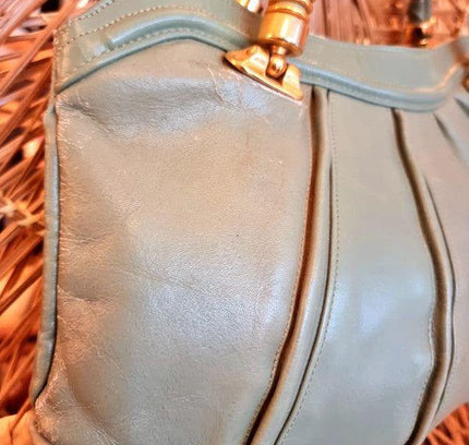 Vintage 60's Leather Hand Bag - Yatva