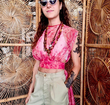 Vintage 60´s Overlay Wrap around Top - Yatva