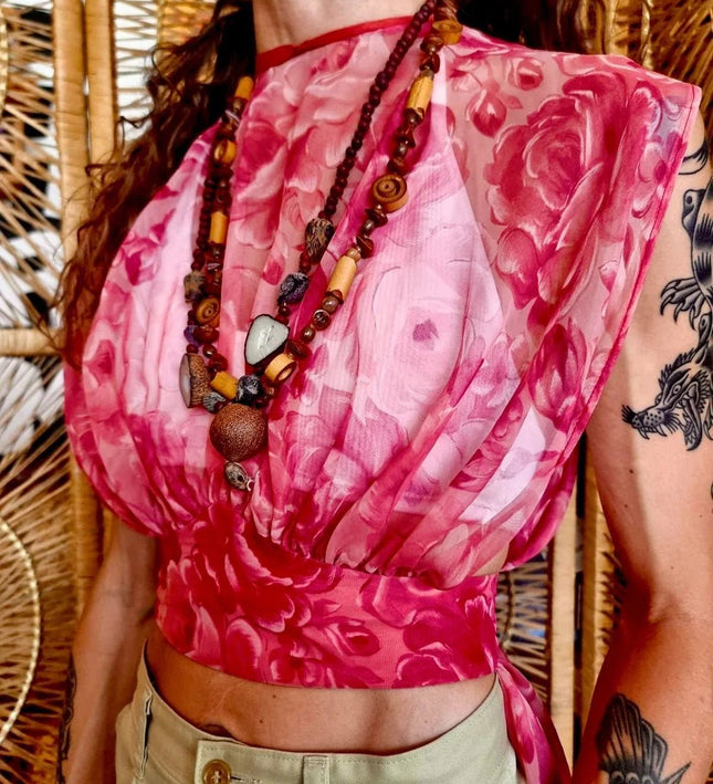 Vintage 60´s Overlay Wrap around Top - Yatva