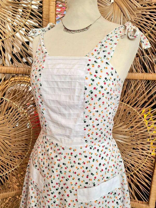 Vintage 60's Pinafore Apron Dress - Yatva