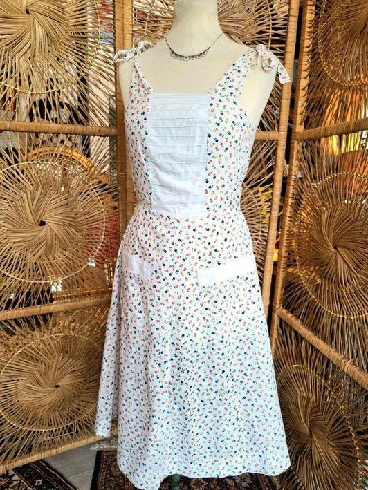 Vintage 60's Pinafore Apron Dress - Yatva