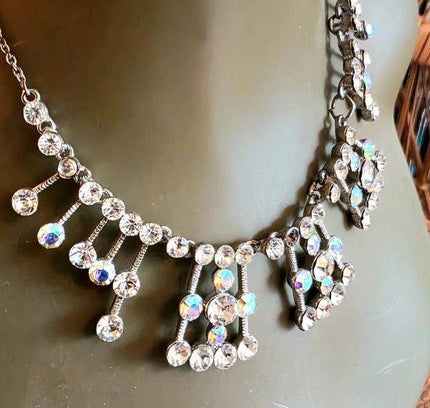 Vintage 60's Rhinestone Necklace - Yatva