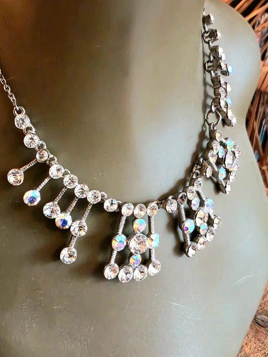 Vintage 60's Rhinestone Necklace - Yatva