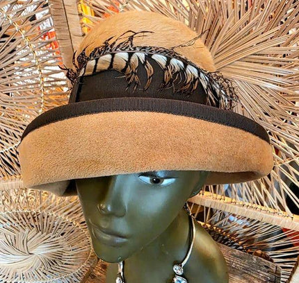 Vintage 60's Statement Cloche Hat - Yatva