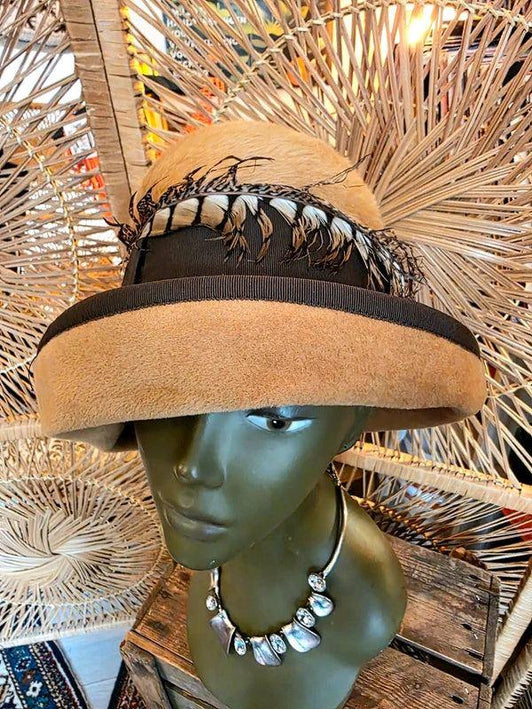 Vintage 60's Statement Cloche Hat - Yatva