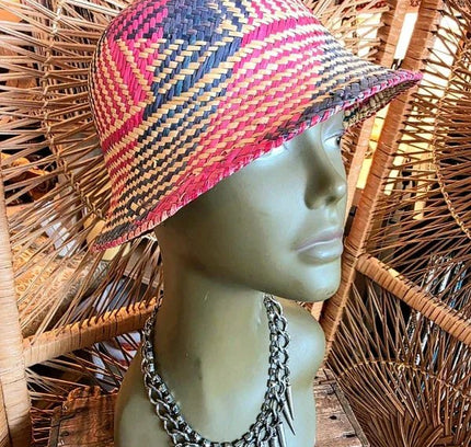 Vintage 60s Straw Bucket Hat - Yatva