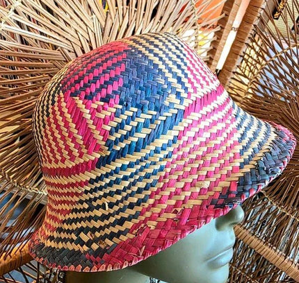 Vintage 60s Straw Bucket Hat - Yatva