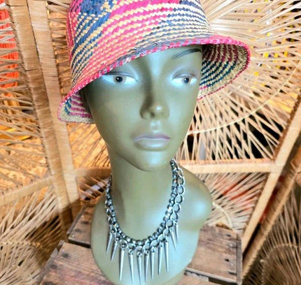Vintage 60s Straw Bucket Hat - Yatva