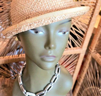 Vintage 60s Straw Cloche Hat - Yatva