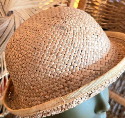 Vintage 60s Straw Cloche Hat - Yatva