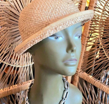 Vintage 60s Straw Cloche Hat - Yatva