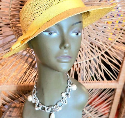 Vintage 60s Straw Sun Hat - Yatva