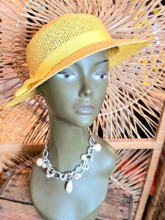 Vintage 60s Straw Sun Hat - Yatva