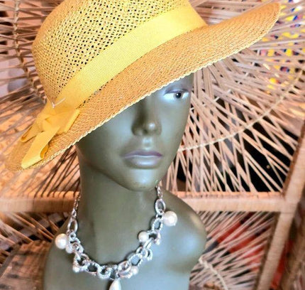 Vintage 60s Straw Sun Hat - Yatva