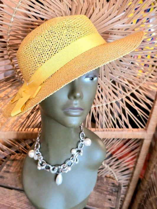 Vintage 60s Straw Sun Hat - Yatva
