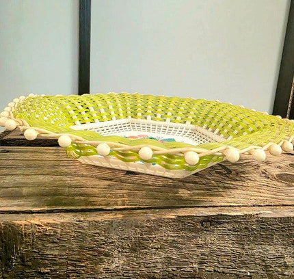 Vintage 60s Woven Fruit Basket - Yatva