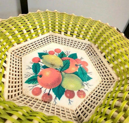 Vintage 60s Woven Fruit Basket - Yatva