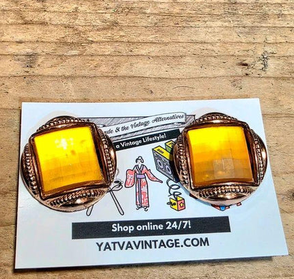Vintage 60's/70's Clip - On Earrings - Yatva