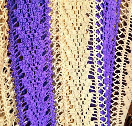 Vintage 60's/70's Crochet Blanket - Yatva