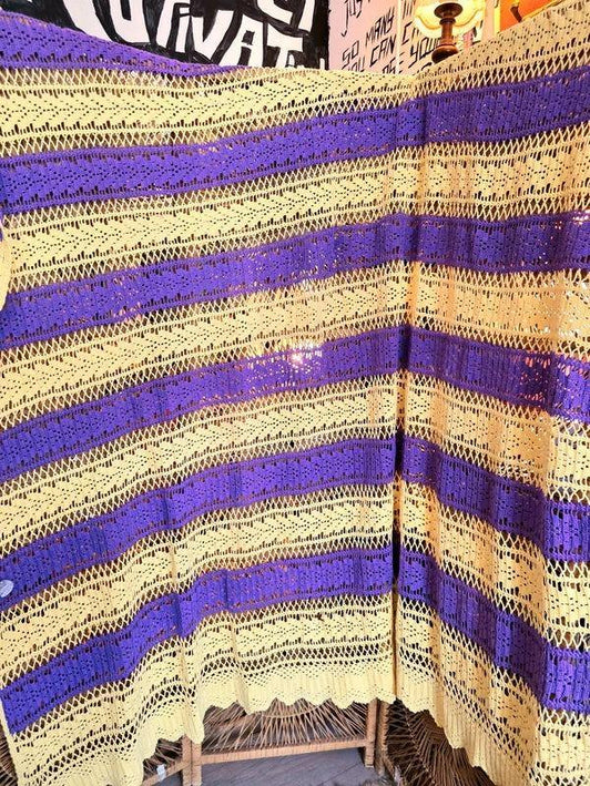 Vintage 60's/70's Crochet Blanket - Yatva