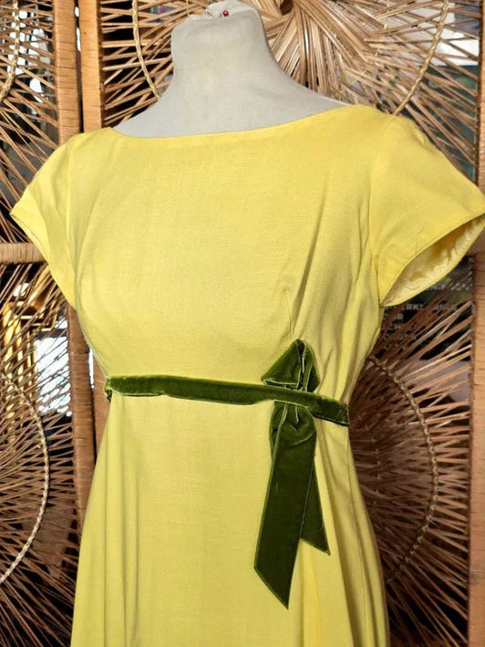 Vintage 60s/70s Priscilla Of Boston Empire Waist Dress - Yatva