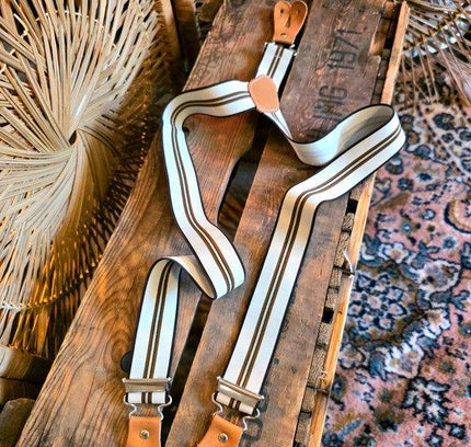 Vintage 60's/70's Striped Braces - Yatva