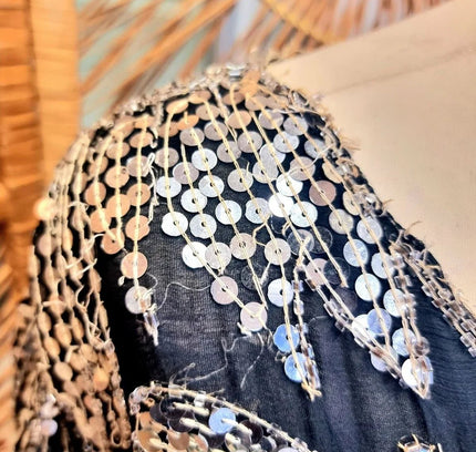 Vintage 70s / 80s Butterfly Sequin Top - Yatva