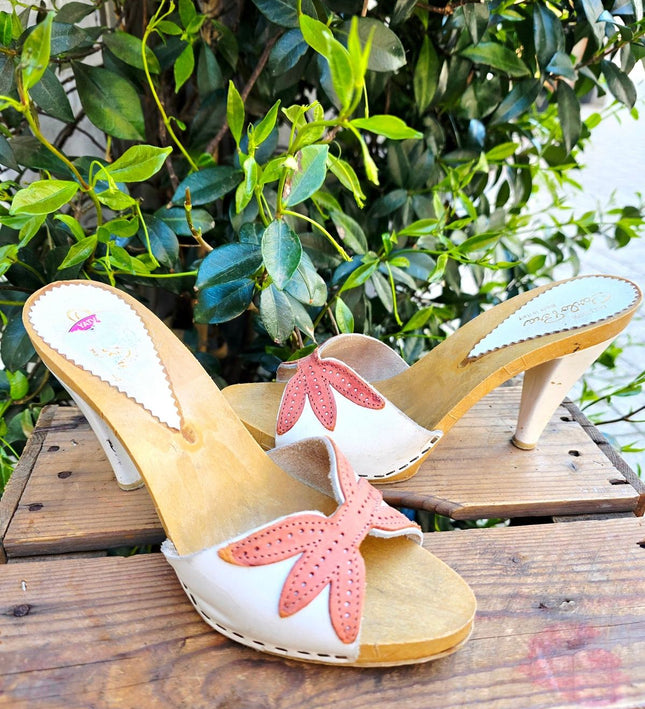Vintage 70s / 80s Carlo Pera Italian Wood - Heeled Clogs Shoes - Yatva