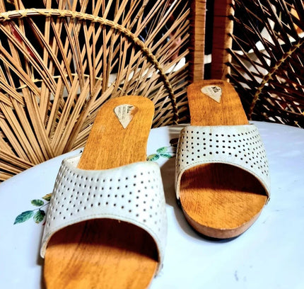 Vintage 70s / 80s Clog Mules Shoes - Yatva