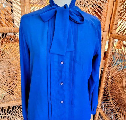 Vintage 70s / 80s Creations Hazan Paris Secretary Shirt - Yatva