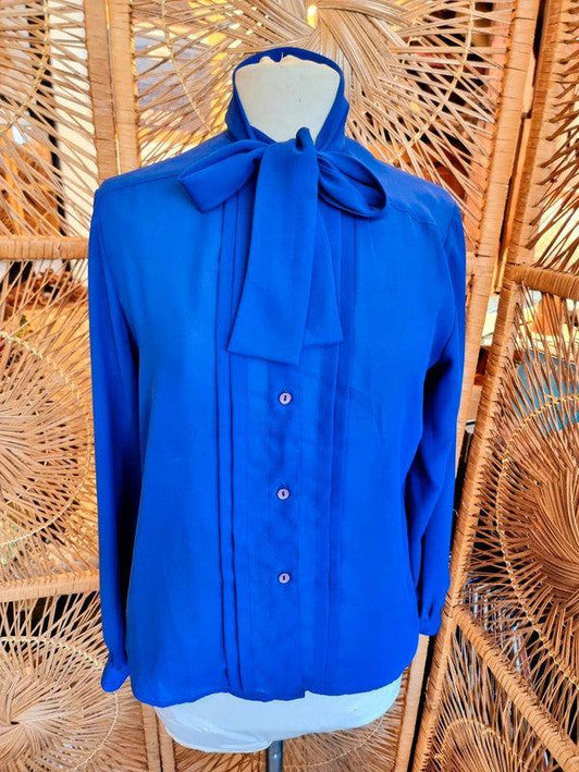 Vintage 70s / 80s Creations Hazan Paris Secretary Shirt - Yatva