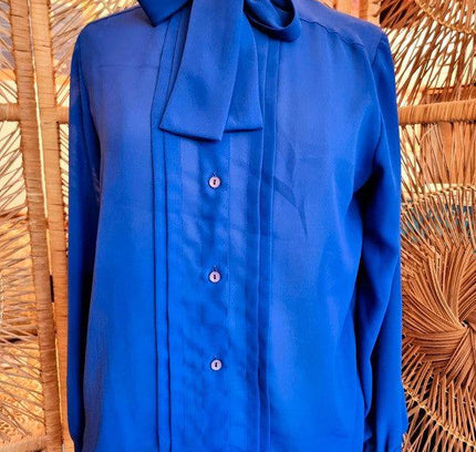 Vintage 70s / 80s Creations Hazan Paris Secretary Shirt - Yatva