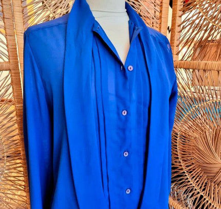 Vintage 70s / 80s Creations Hazan Paris Secretary Shirt - Yatva