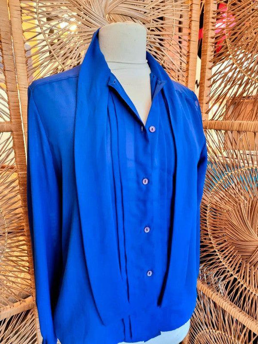 Vintage 70s / 80s Creations Hazan Paris Secretary Shirt - Yatva