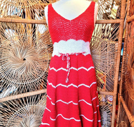 Vintage 70's / 80's Crochet Dress - Yatva