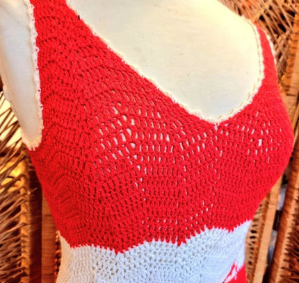 Vintage 70's / 80's Crochet Dress - Yatva
