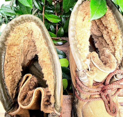 Vintage 70's / 80's Detroit Shearling Ankle Boots - Yatva