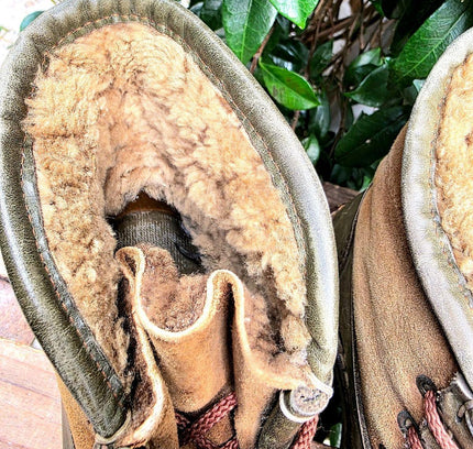 Vintage 70's / 80's Detroit Shearling Ankle Boots - Yatva
