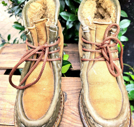 Vintage 70's / 80's Detroit Shearling Ankle Boots - Yatva