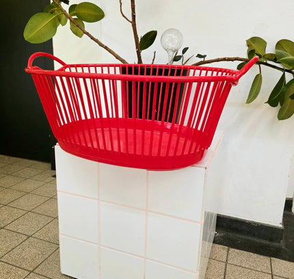 Vintage 70s / 80s Dynaware Slatted Laundry Basket - Yatva