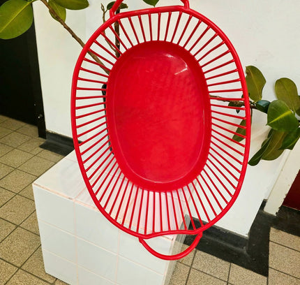 Vintage 70s / 80s Dynaware Slatted Laundry Basket - Yatva
