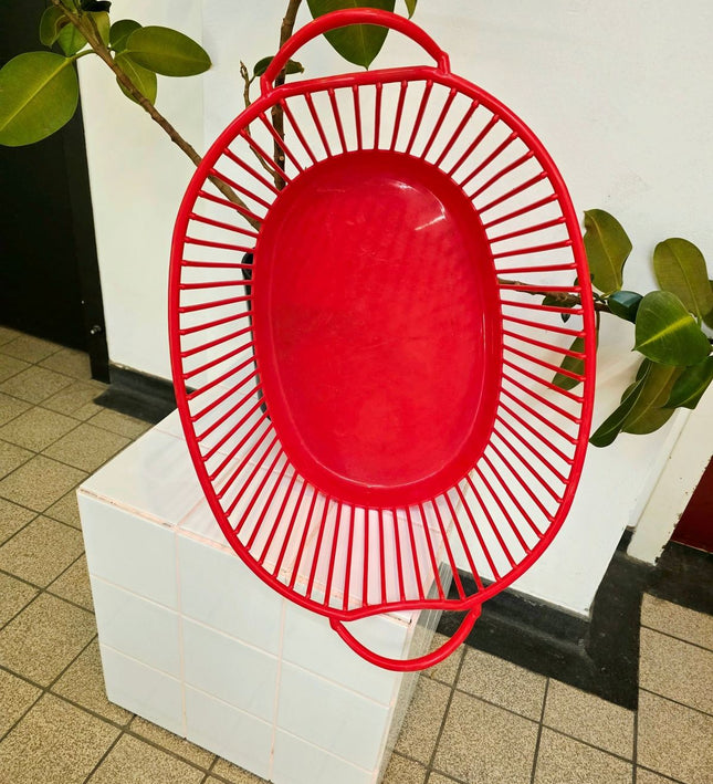 Vintage 70s / 80s Dynaware Slatted Laundry Basket - Yatva