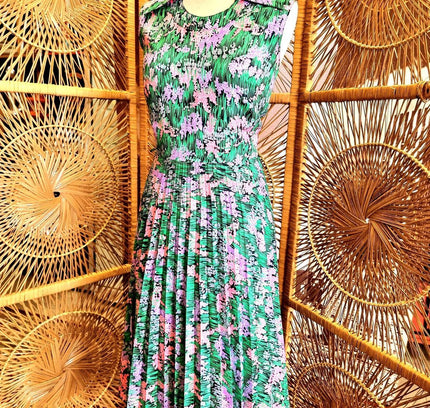 Vintage 70s / 80s Floral Dress - Yatva