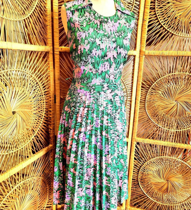 Vintage 70s / 80s Floral Dress - Yatva