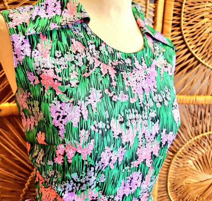 Vintage 70s / 80s Floral Dress - Yatva